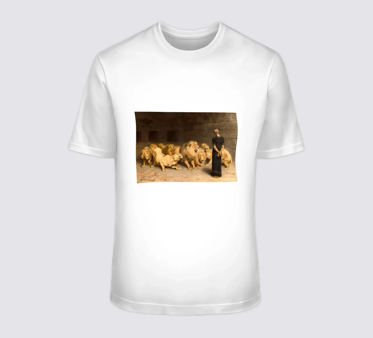 Briton Riviere - Daniel in de leeuwenkuil t-shirt van Timeless Artworks
