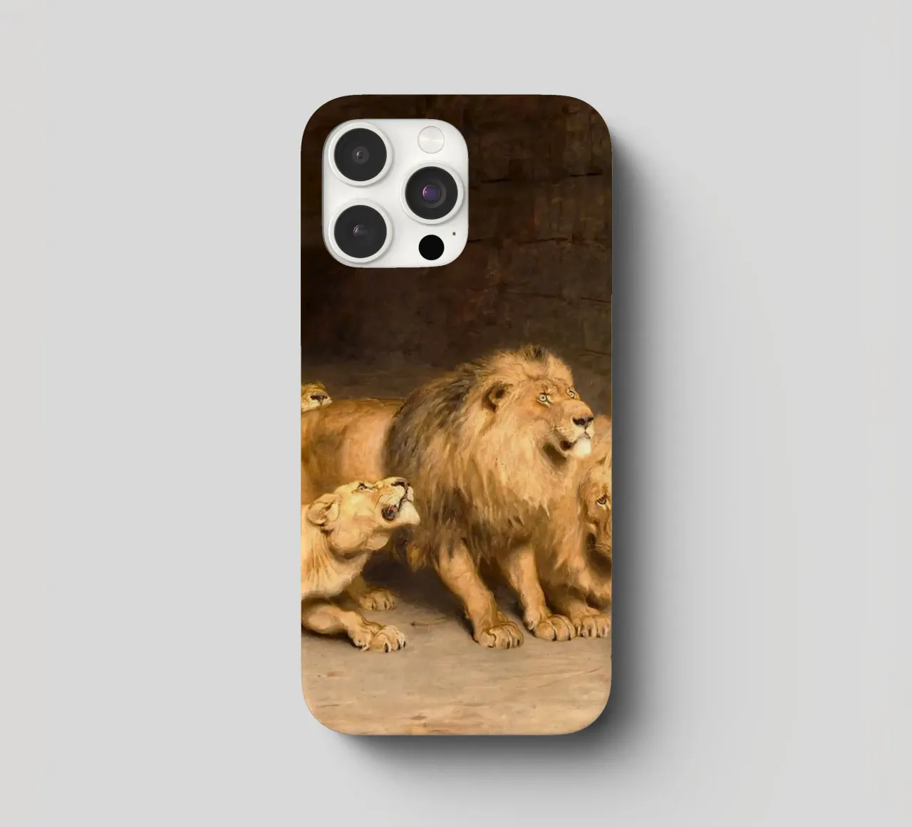 Briton Riviere - Daniel in de leeuwenkuil iphone hoesje van Timeless Artworks