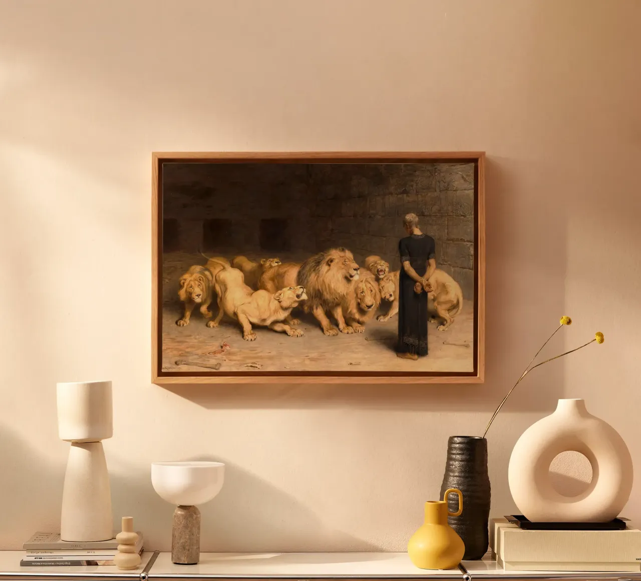 Briton Riviere - Daniel in de leeuwenkuil canvas van Timeless Artworks