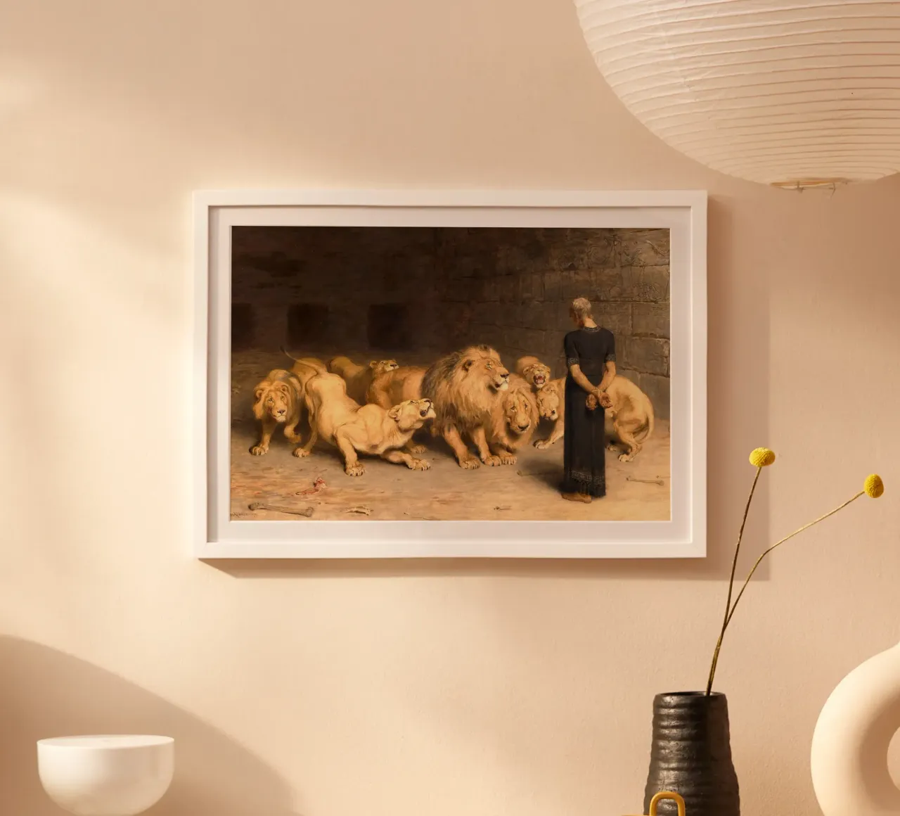 Briton Riviere - Daniel in de leeuwenkuil hahnemühle van Timeless Artworks