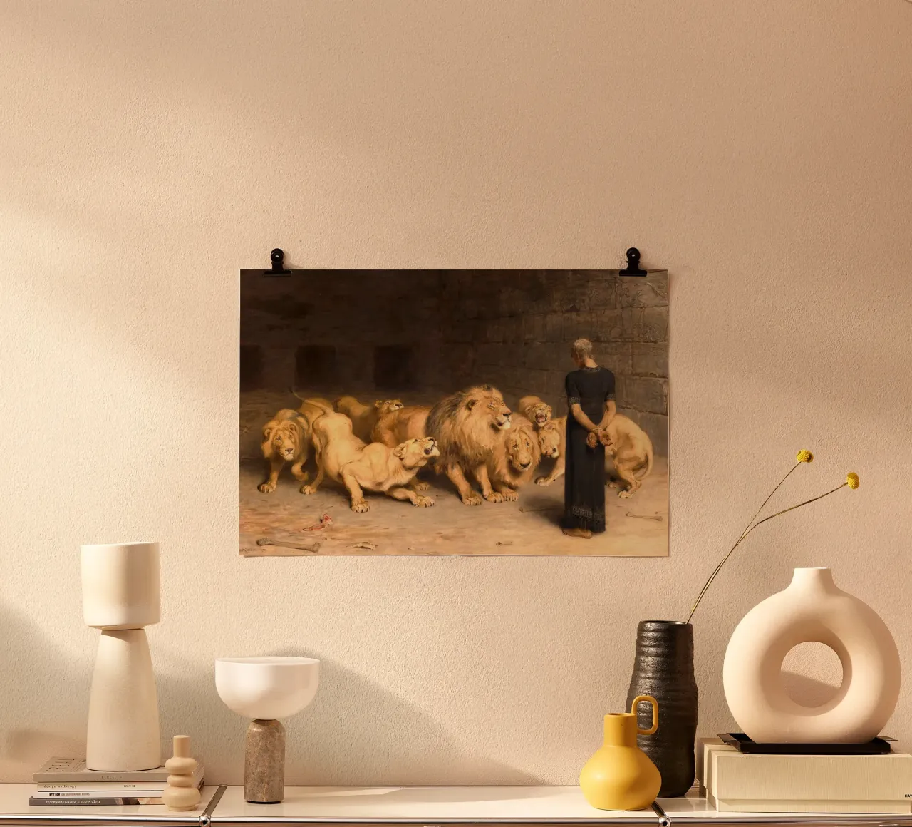 Briton Riviere - Daniel in de leeuwenkuil hahnemühle van Timeless Artworks