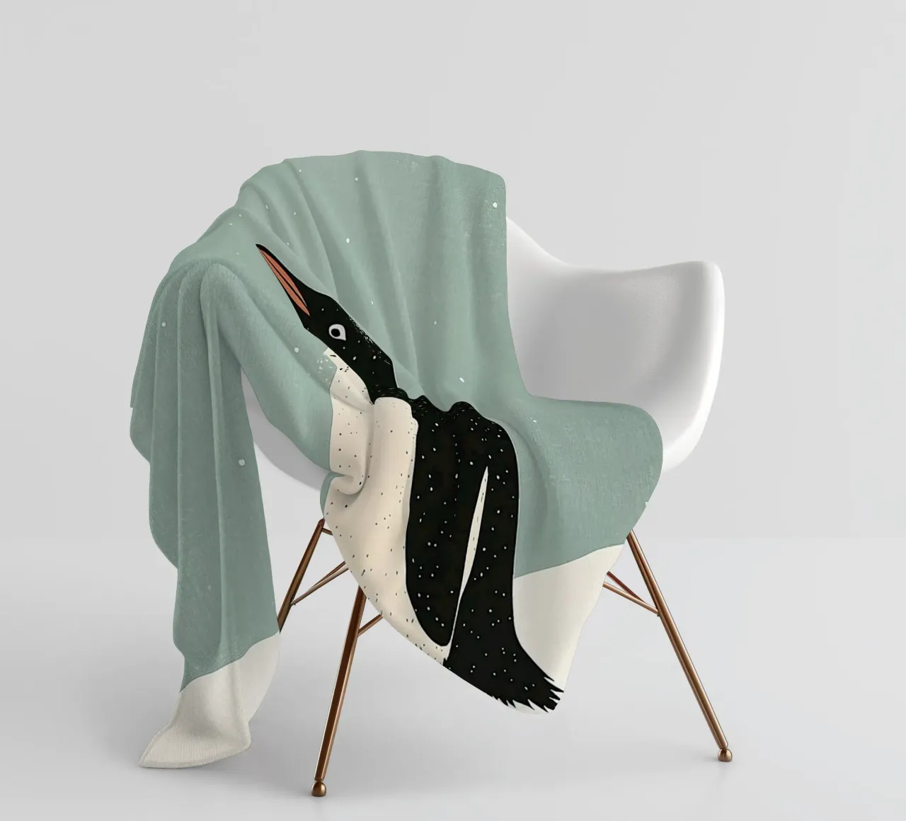 Pinguino coperta in pile da Nikis Art Studio