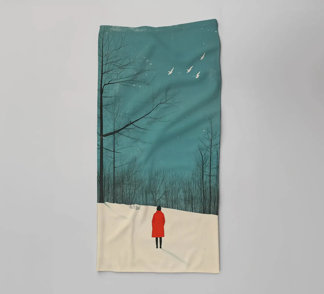 Cappotto rosso asciugamano da bagno da Nikis Art Studio