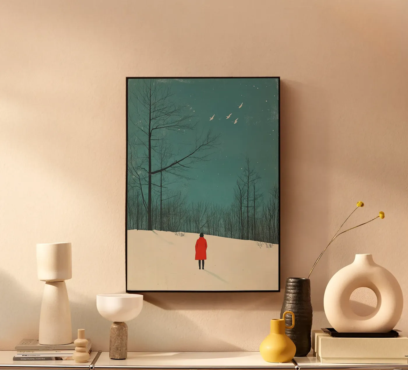 Rode jas acryl van Nikis Art Studio
