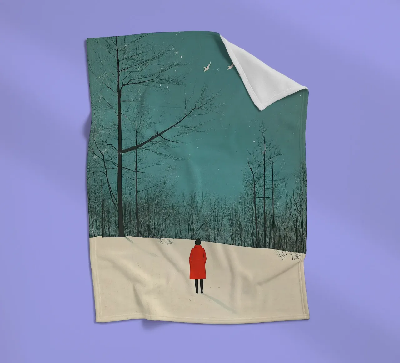 Cappotto rosso coperta in pile da Nikis Art Studio