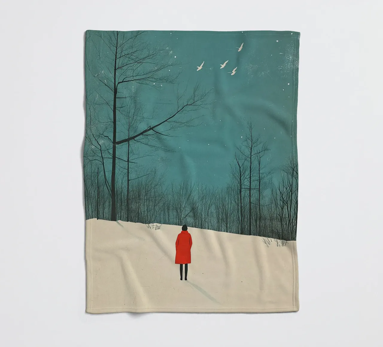 Cappotto rosso coperta in pile da Nikis Art Studio
