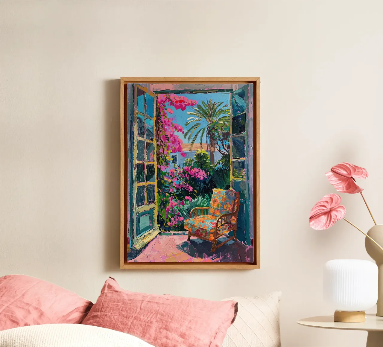 Impressione Hawaii tela con Cornice a cassetta da ArtByNiki