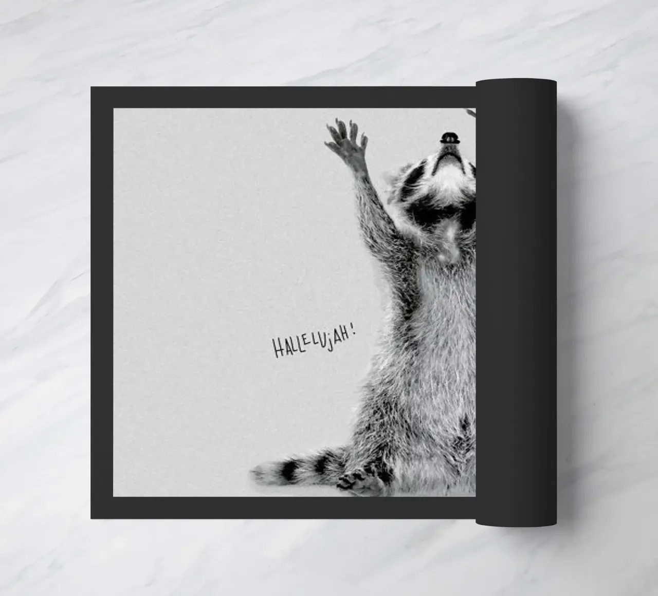 Racoon doormat by Doozal