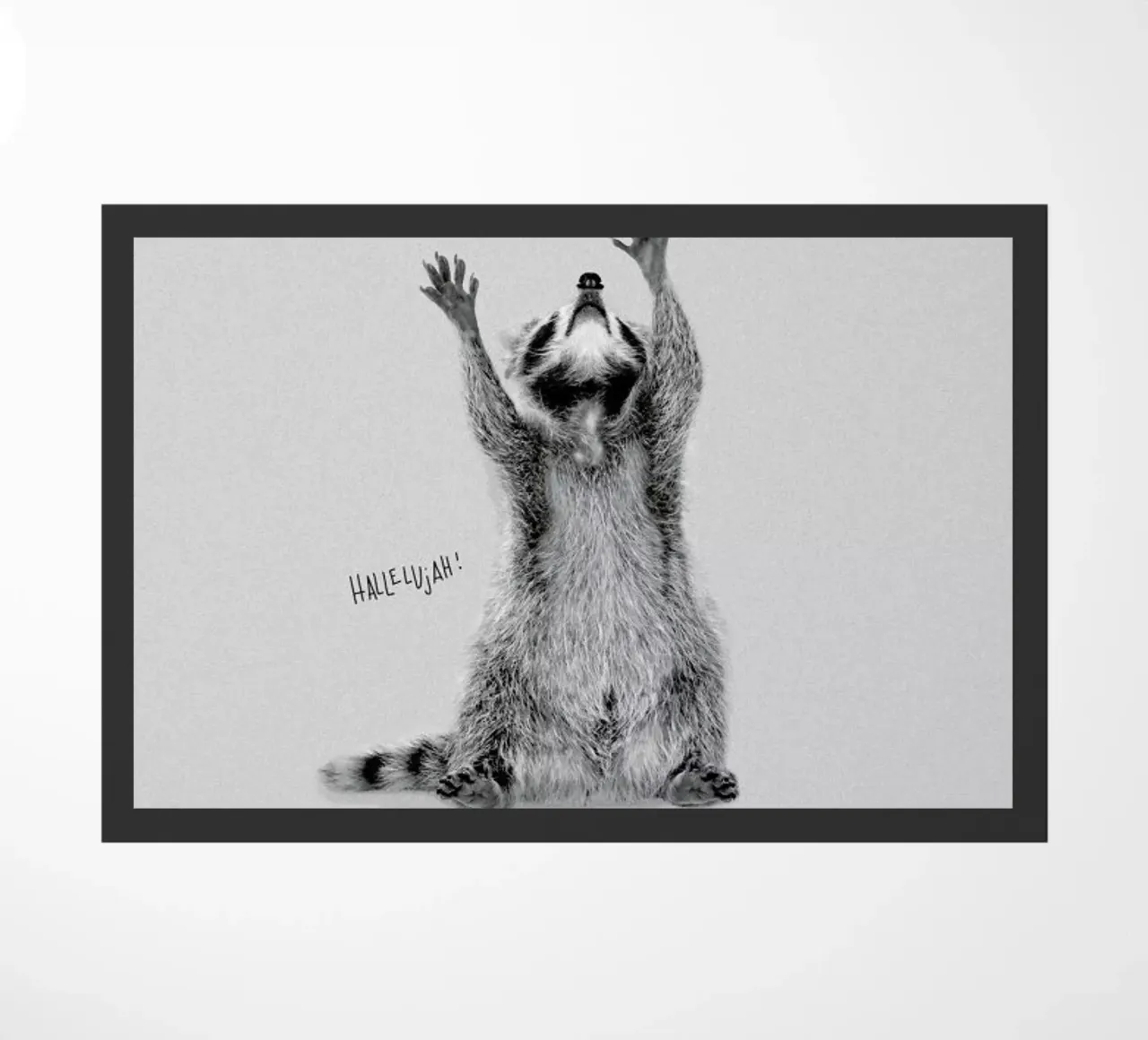 Racoon doormat by Doozal