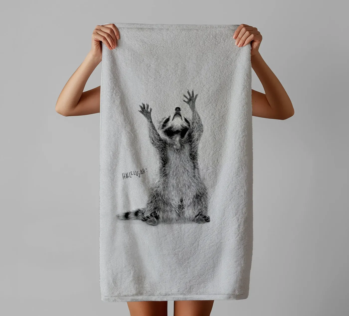 Racoon badhanddoek van Doozal