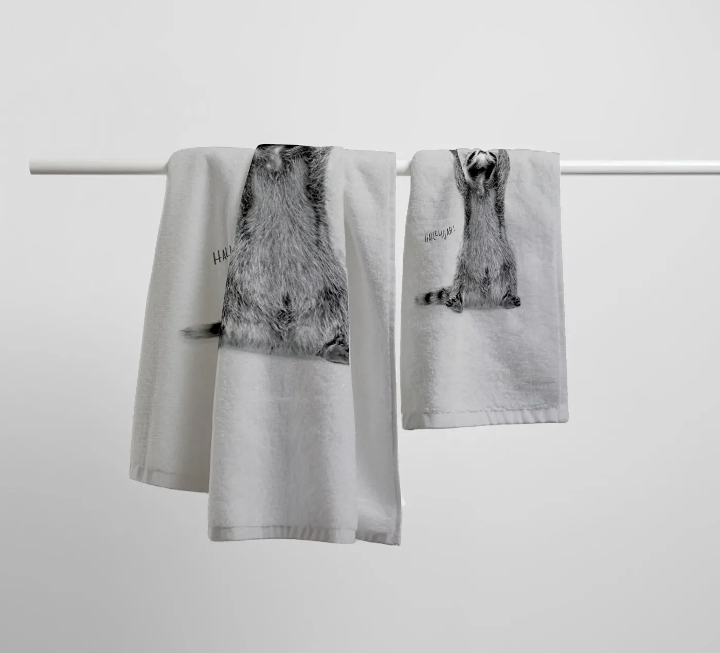 Racoon badhanddoek van Doozal