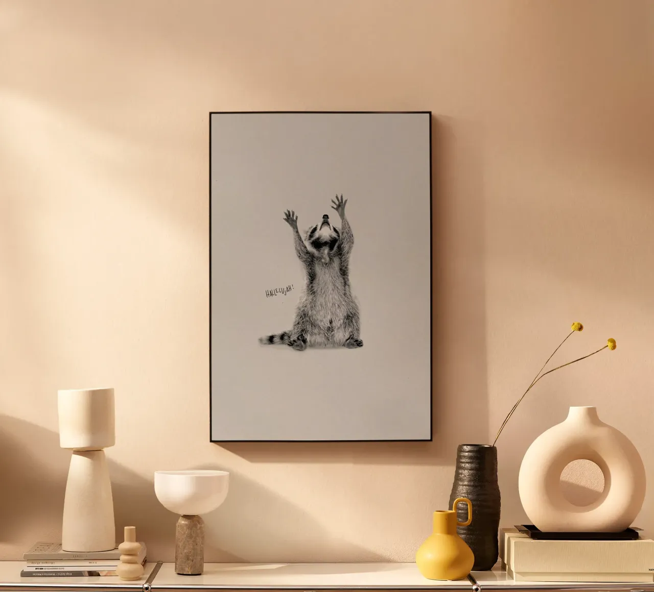 Racoon acryl van Doozal