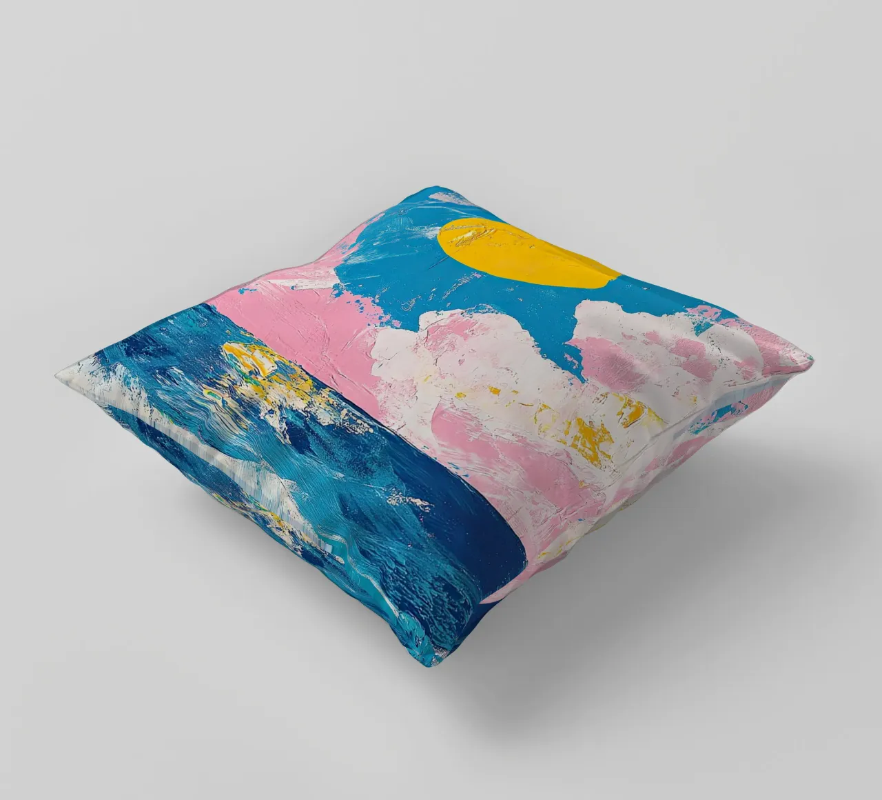 Mare Sole Onde cuscino da Nikis Art Studio