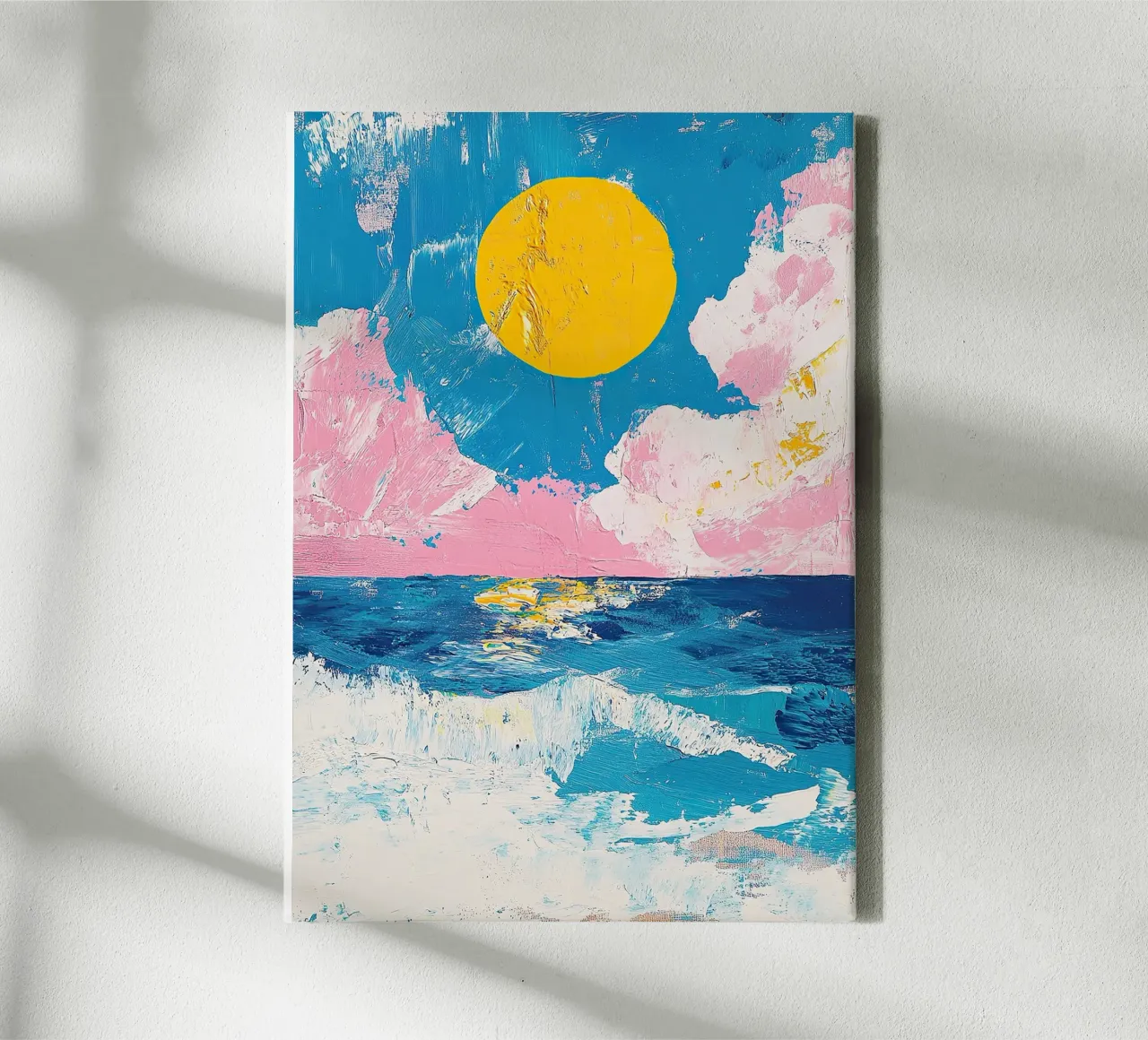 Zee Zon Golven canvas met Baklijst van Nikis Art Studio