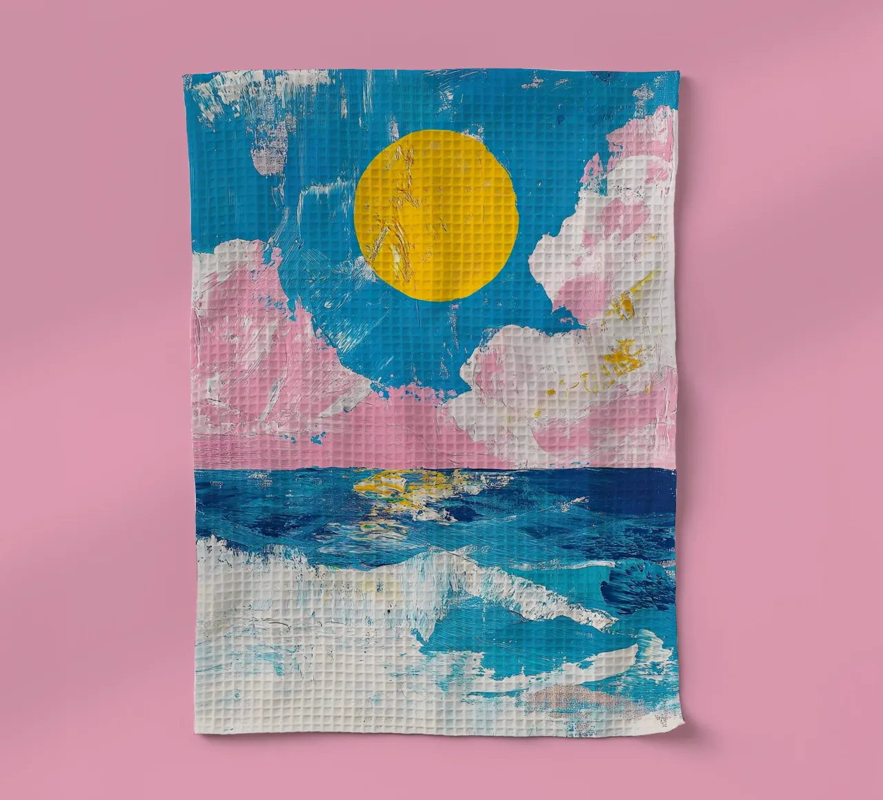Mare Sole Onde canovaccio da cucina da Nikis Art Studio