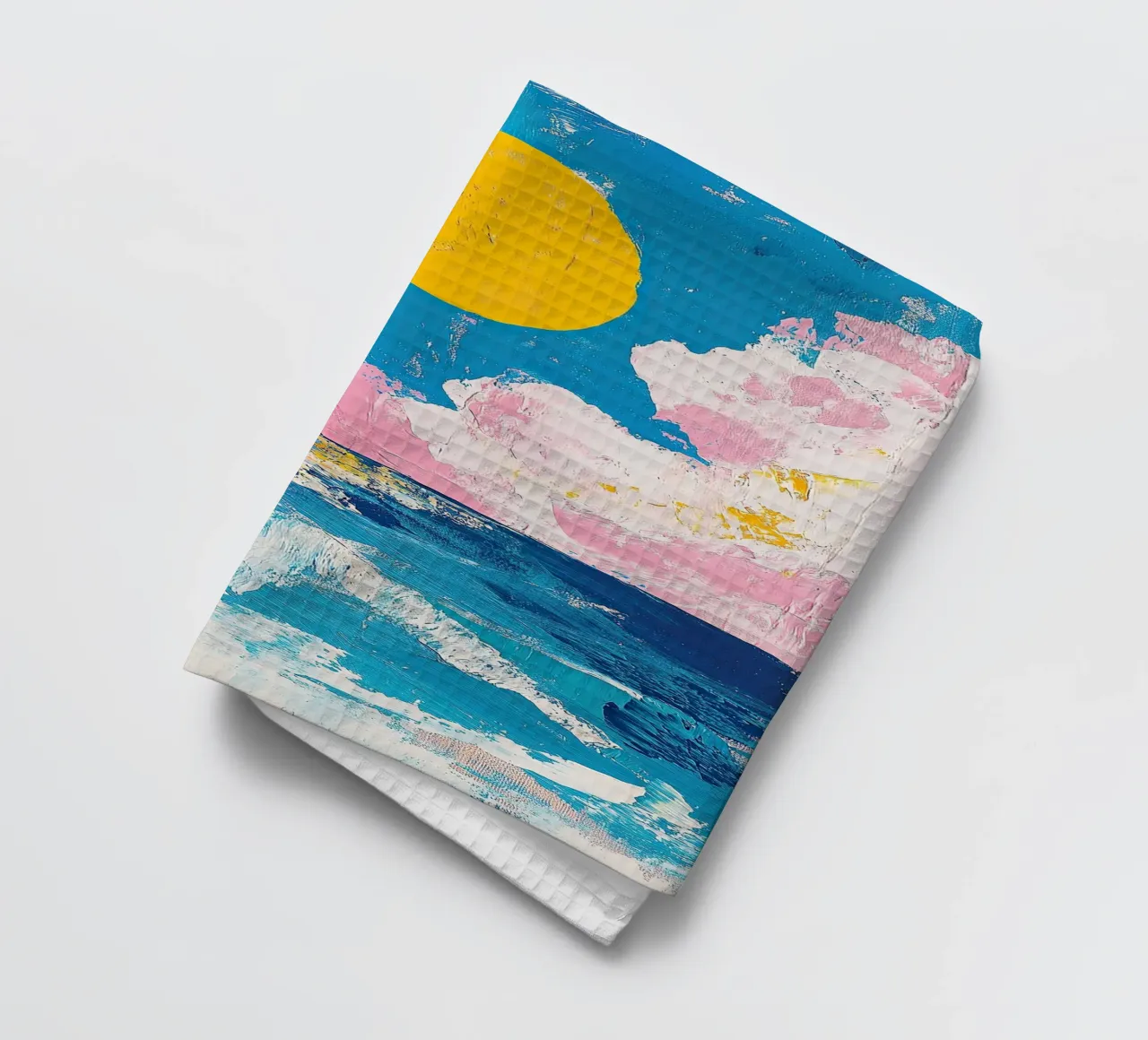 Mare Sole Onde canovaccio da cucina da Nikis Art Studio