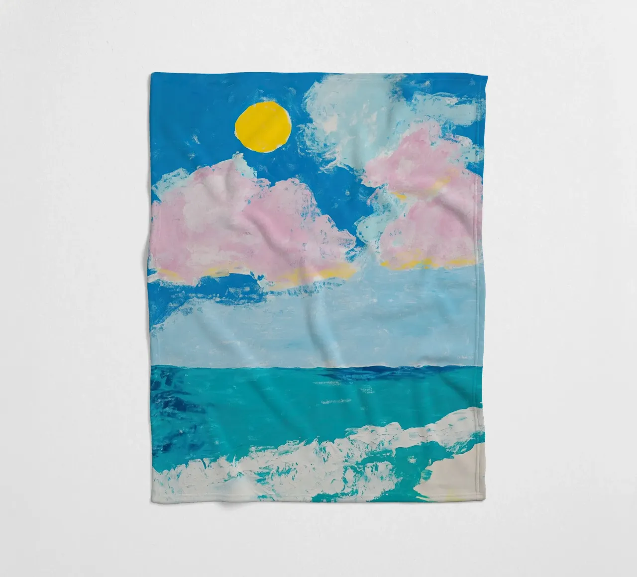Mare Sole Spiaggia Cielo coperta in pile da Nikis Art Studio