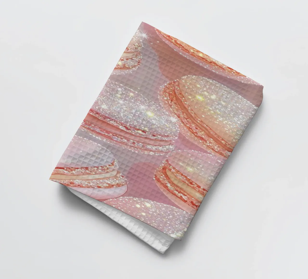 Macarons roses pétillants torchon de Melloi Art Print