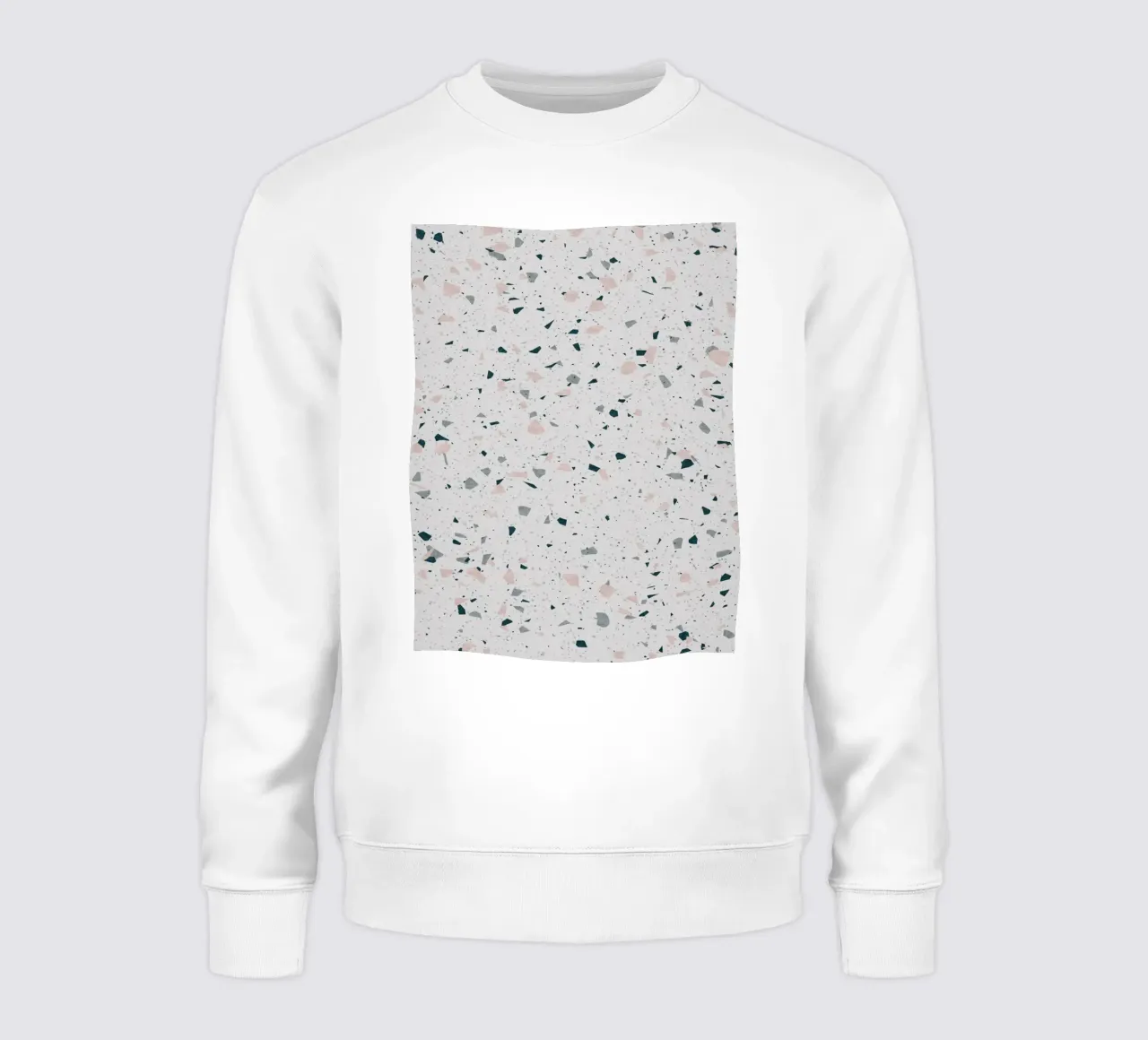 Terrazzo bianco, verde acqua e rosa felpa da amini54