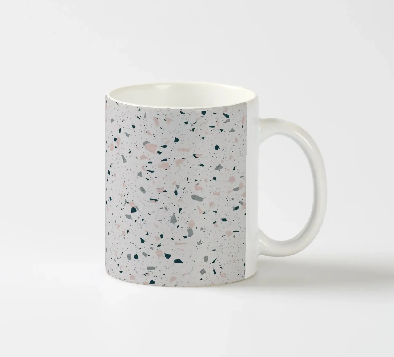 Terrazzo bianco, verde acqua e rosa tazza in ceramica da amini54