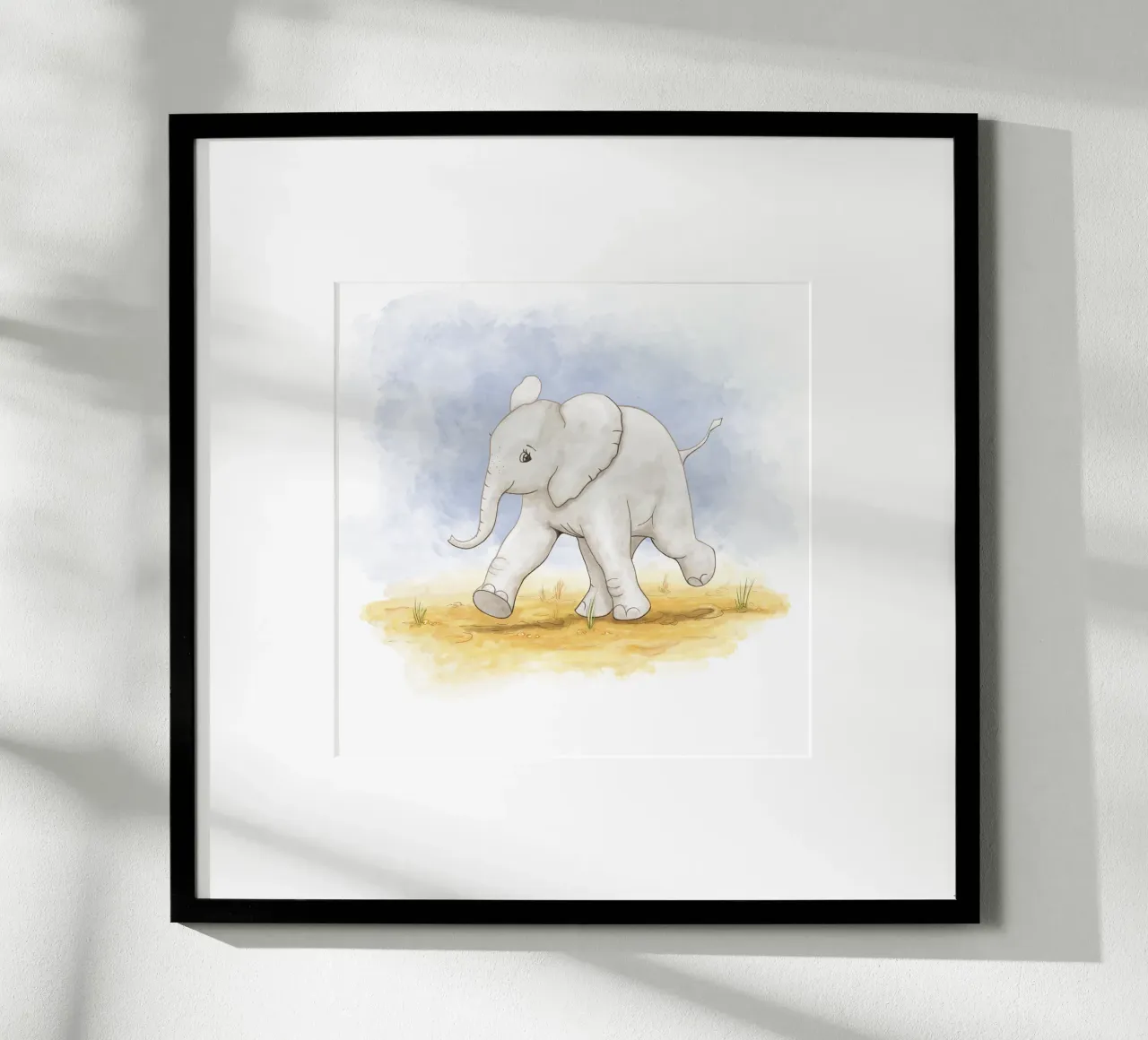Piccolo elefante in acquerello poster da Sofi Ka