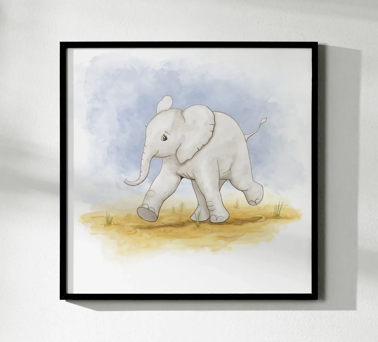 Piccolo elefante in acquerello poster da Sofi Ka