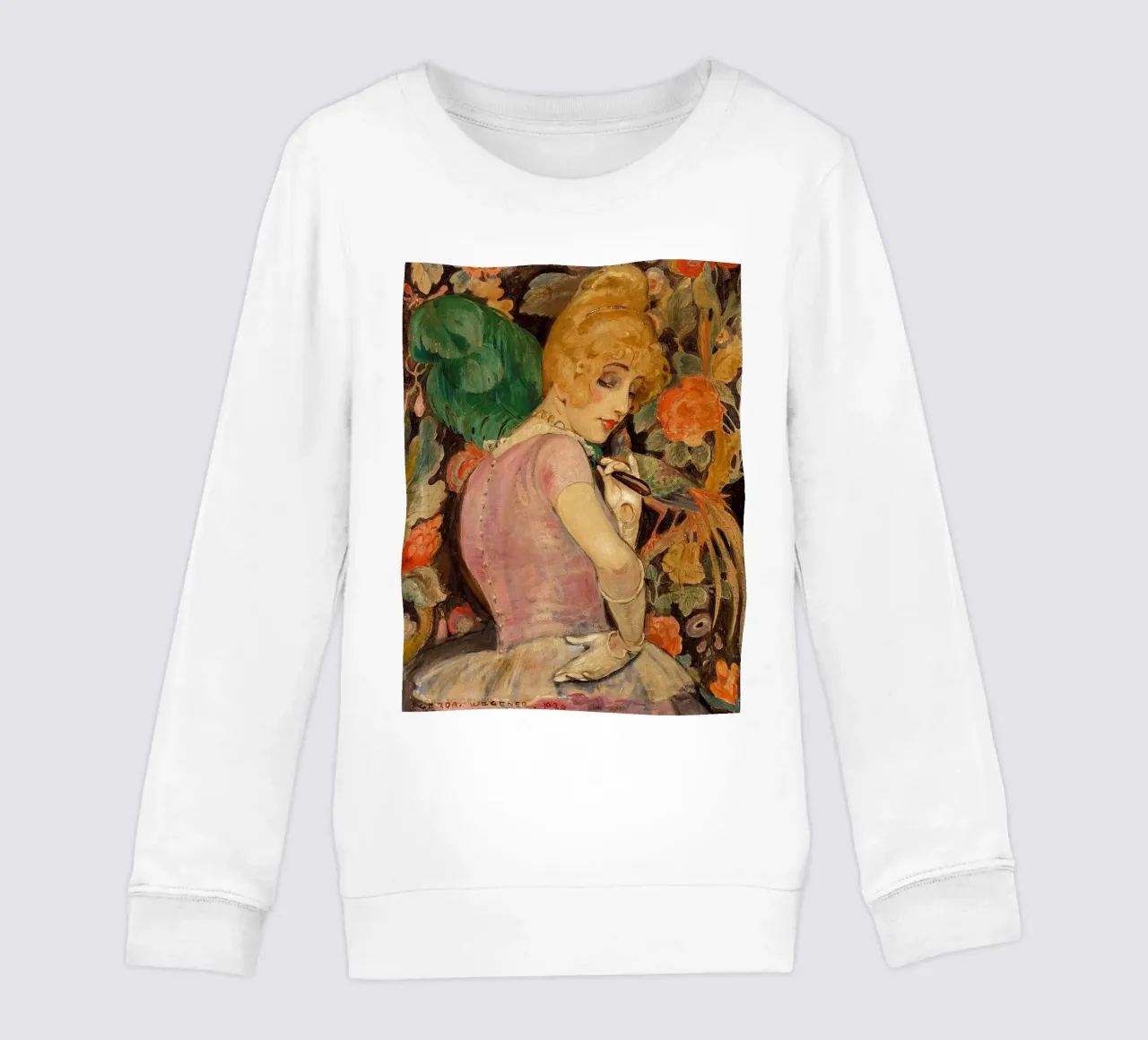 Gerda Wegener - Lili con un ventaglio di faeteri felpa bambino da Timeless Artworks