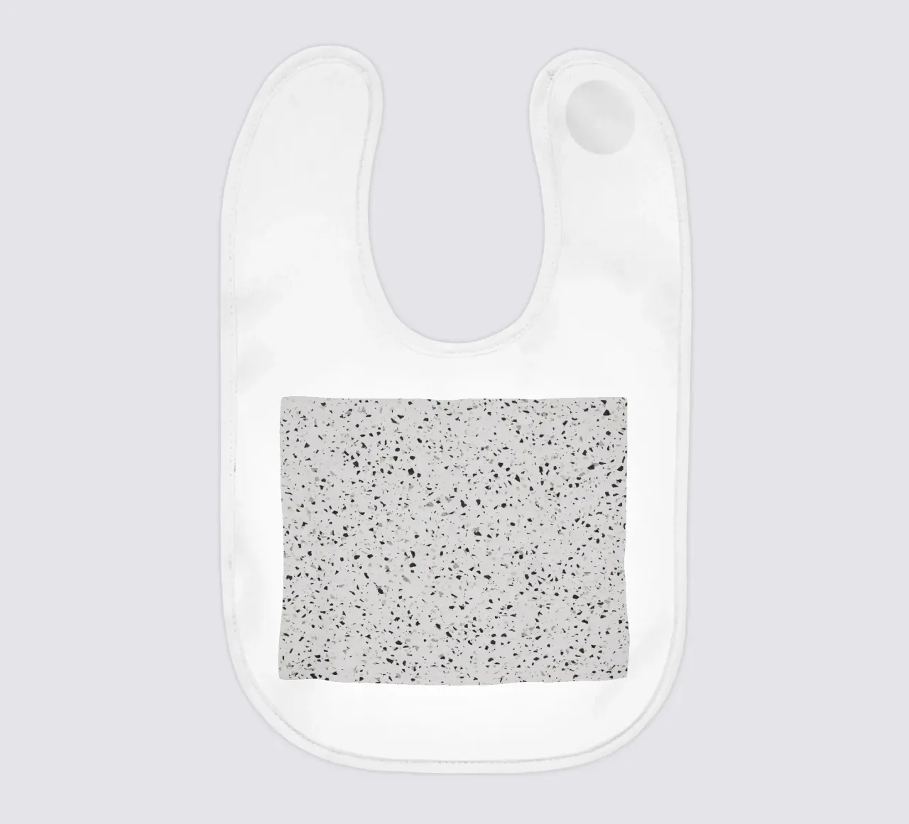 Black and White Terrazzo baby bib by amini54