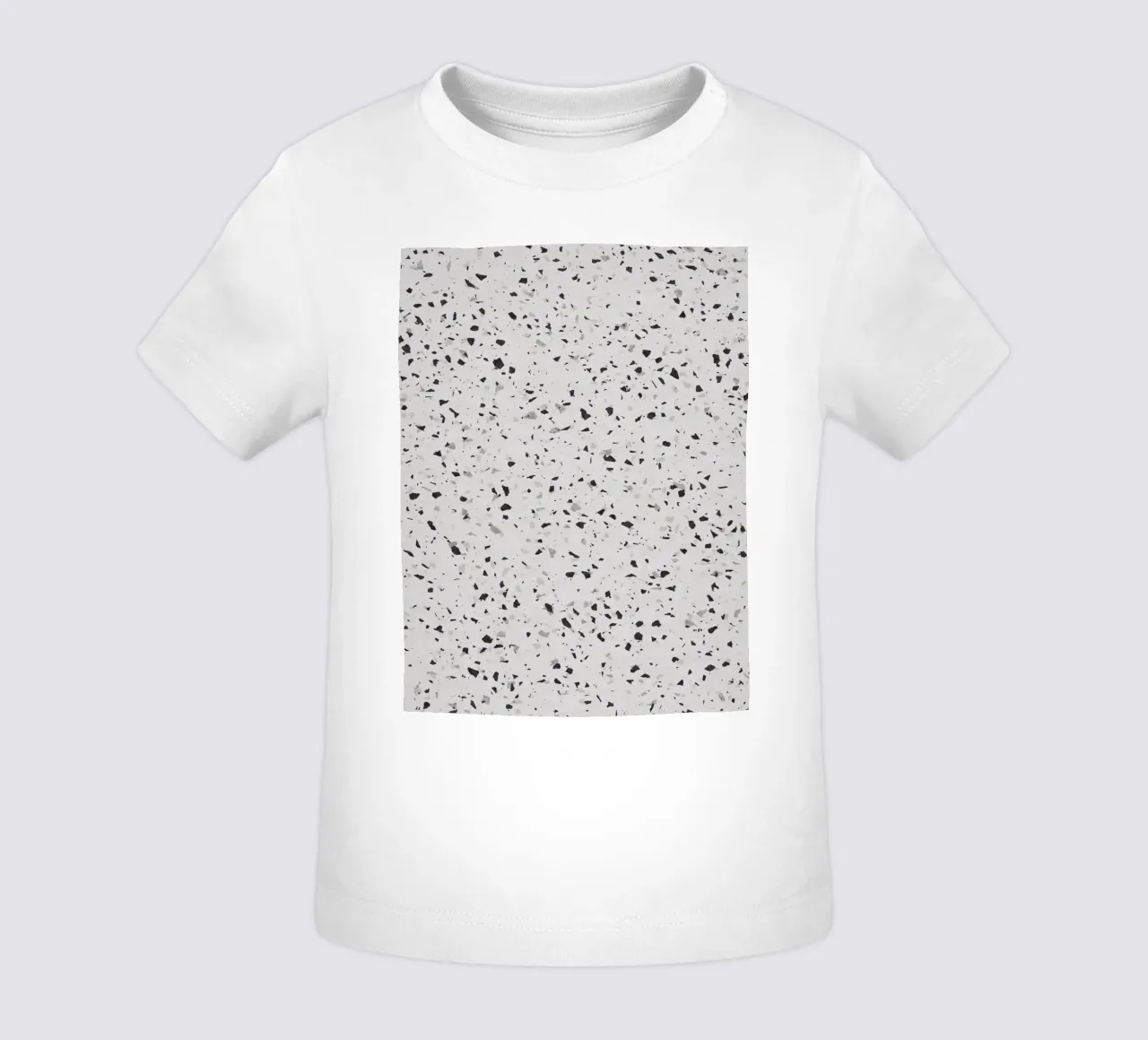 Black and White Terrazzo baby t-shirt by amini54