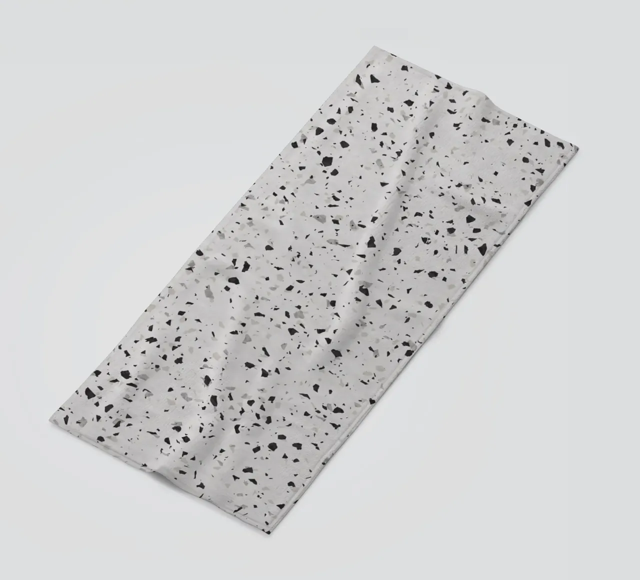 Terrazzo bianco e nero telo mare da amini54