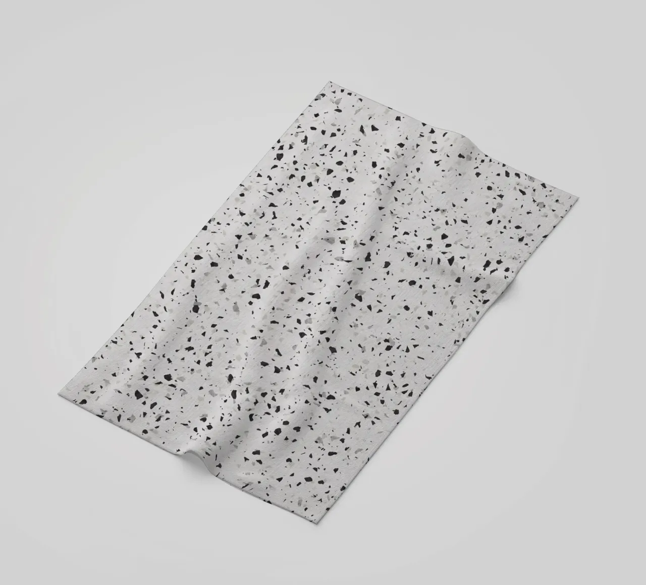 Terrazzo bianco e nero telo mare da amini54