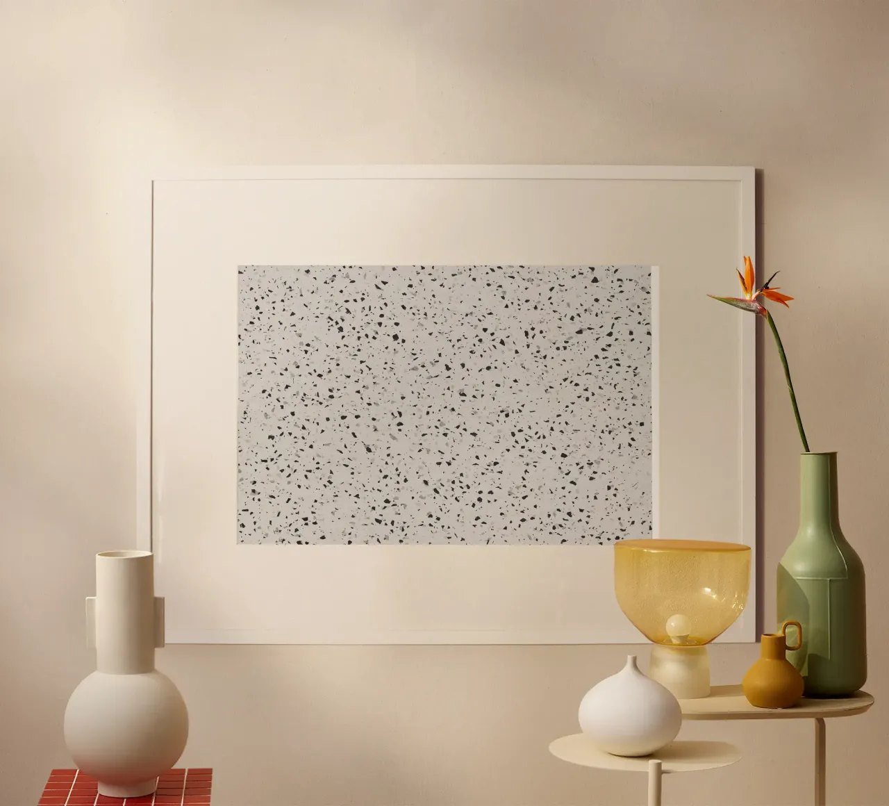 Terrazzo bianco e nero carta hahnemühle da amini54