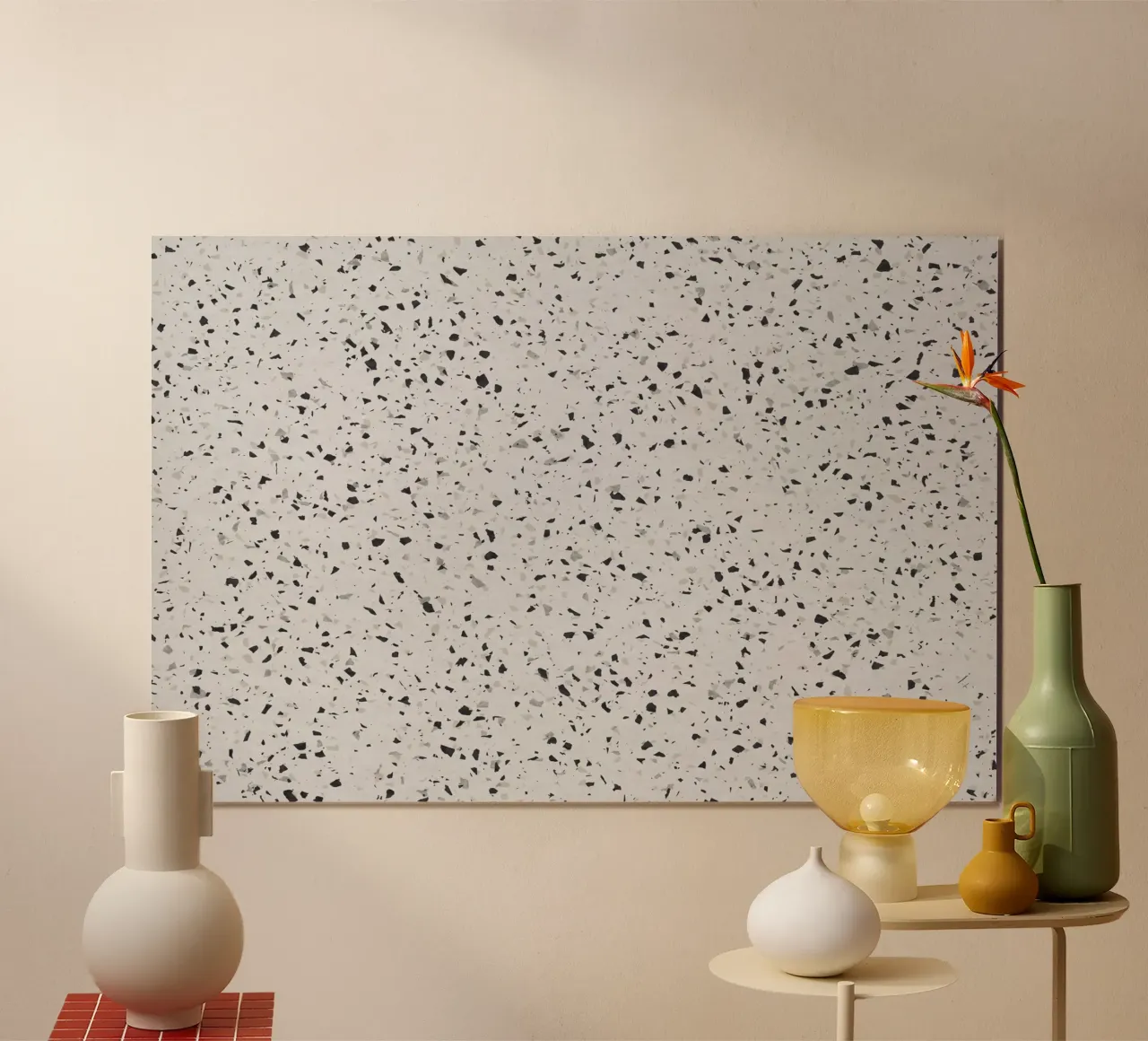 Terrazzo bianco e nero carta hahnemühle da amini54
