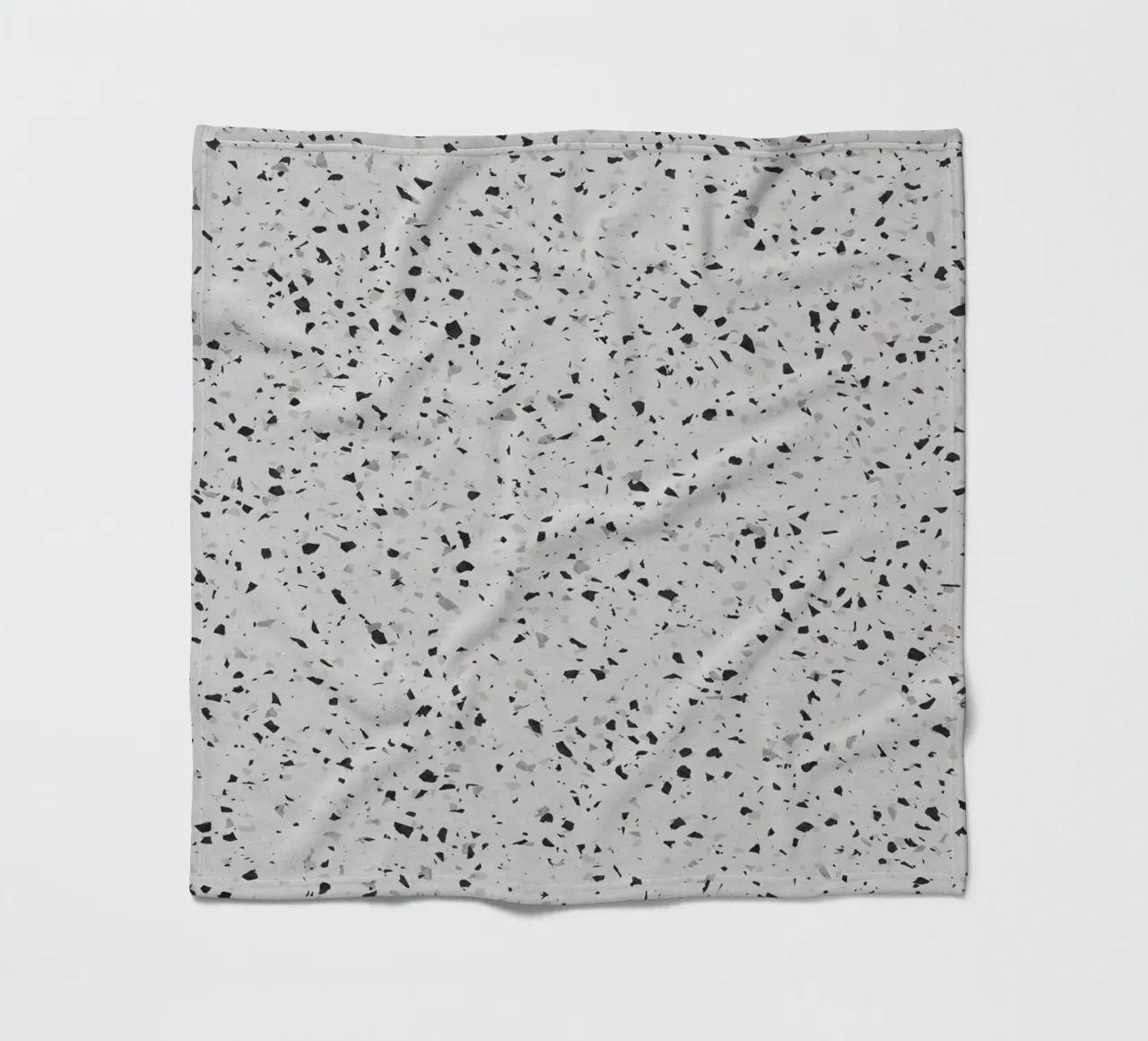 Schwarzer und weißer Terrazzo Fleecedecke von amini54
