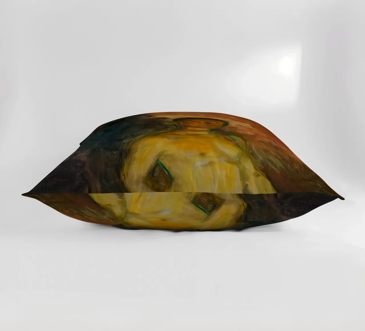Edvard Munch - Self Portrait in Hell decorative cushion by Timeless Artworks