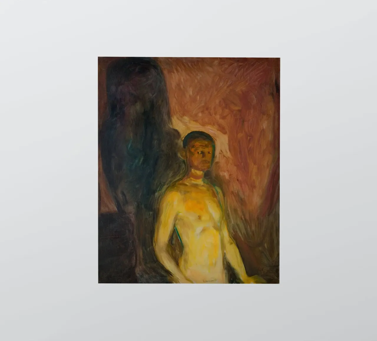 Edvard Munch - Self Portrait in Hell sticker by Timeless Artworks