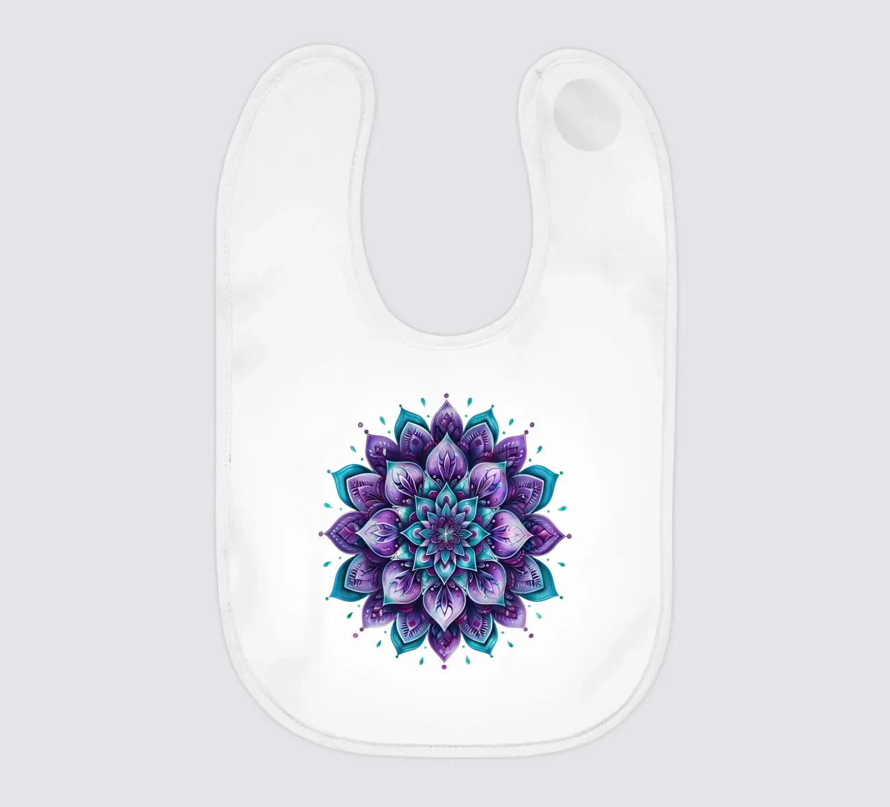 Purple Mandala baby bib by Spiritual Touch