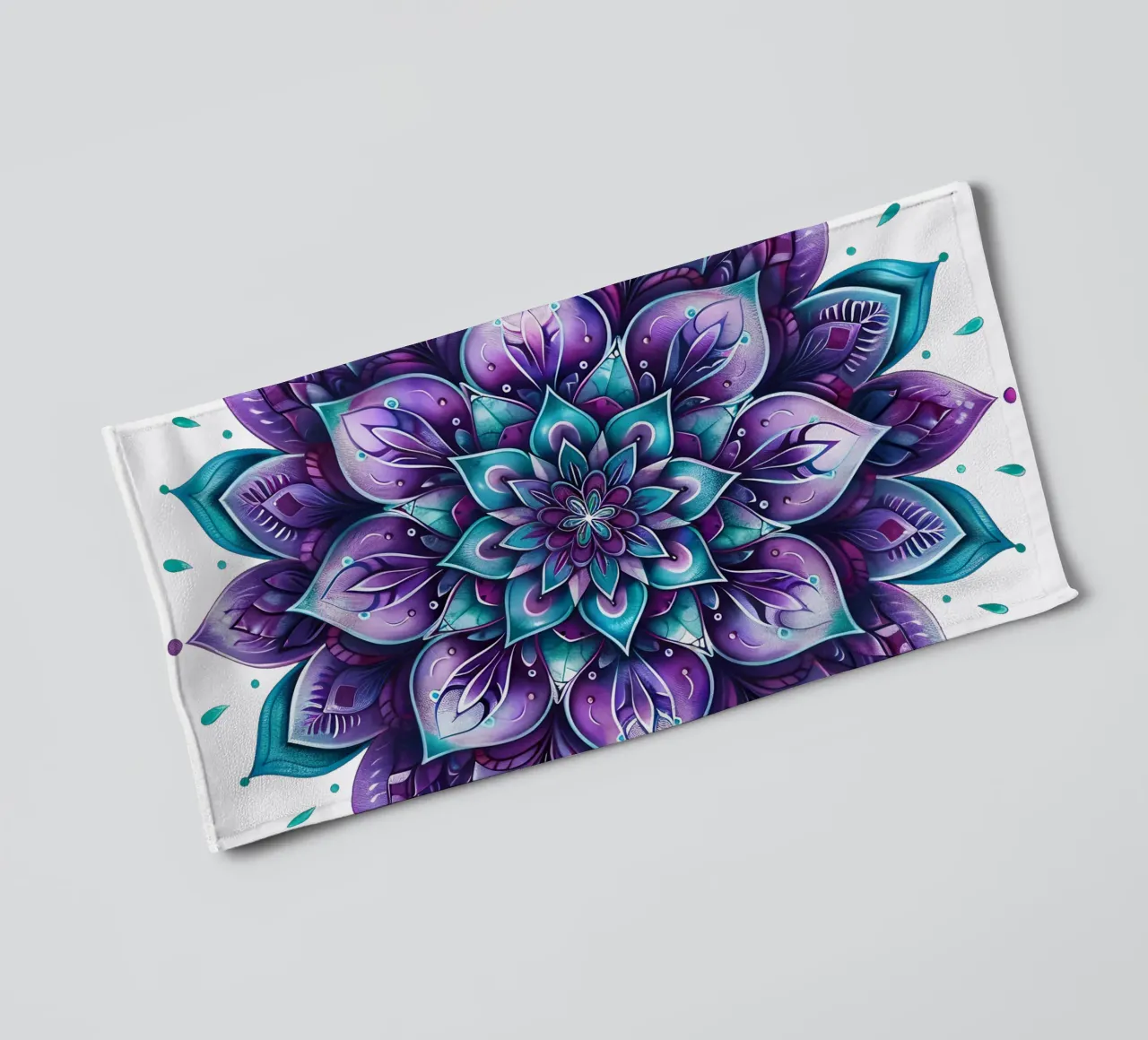 Mandala viola asciugamano da bagno da Spiritual Touch