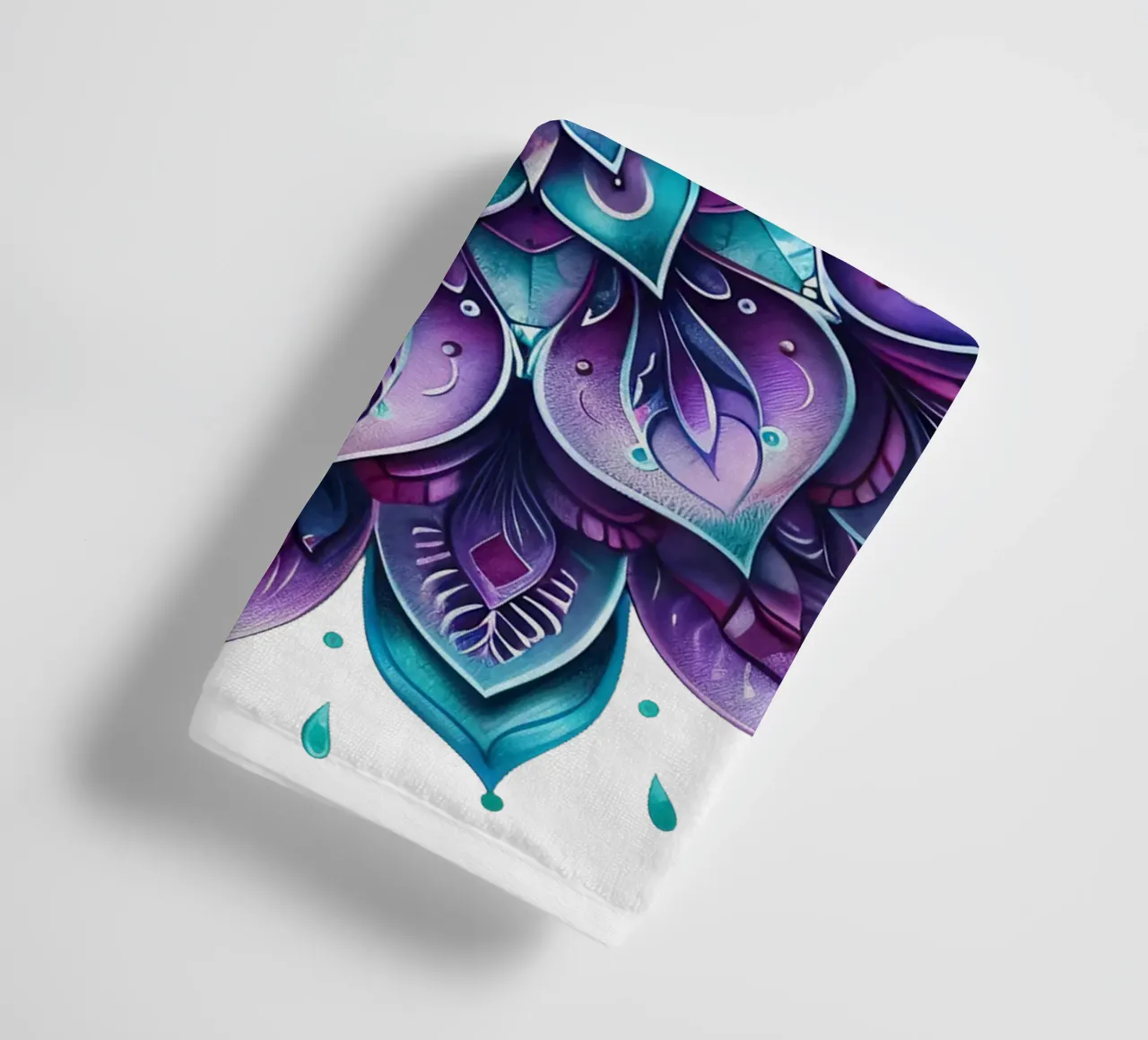 Mandala viola asciugamano da bagno da Spiritual Touch