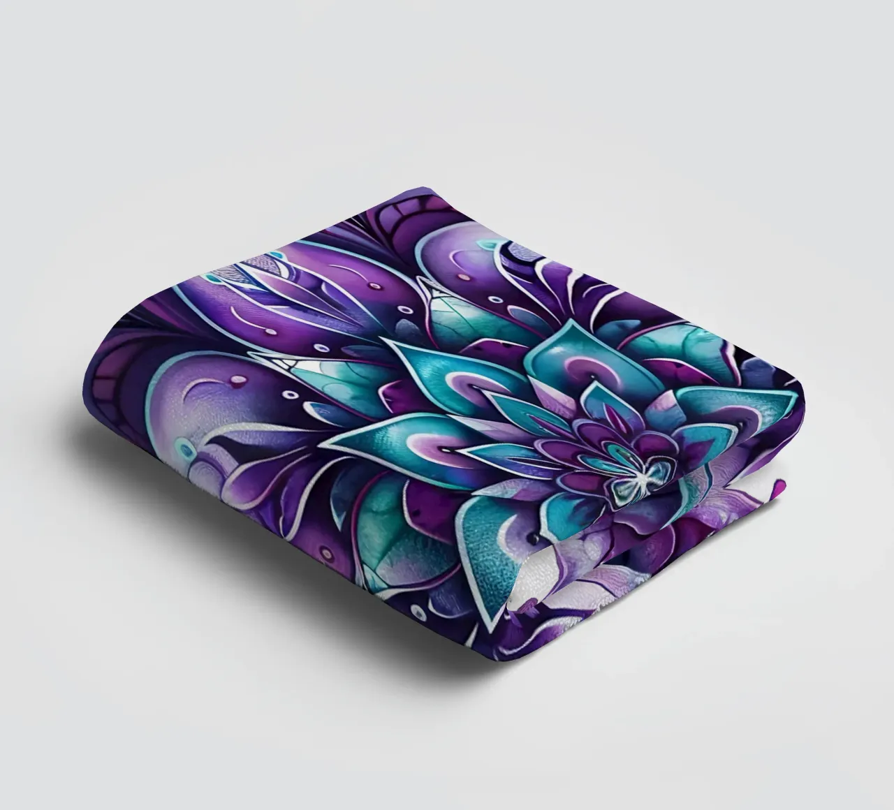 Mandala viola asciugamano da bagno da Spiritual Touch