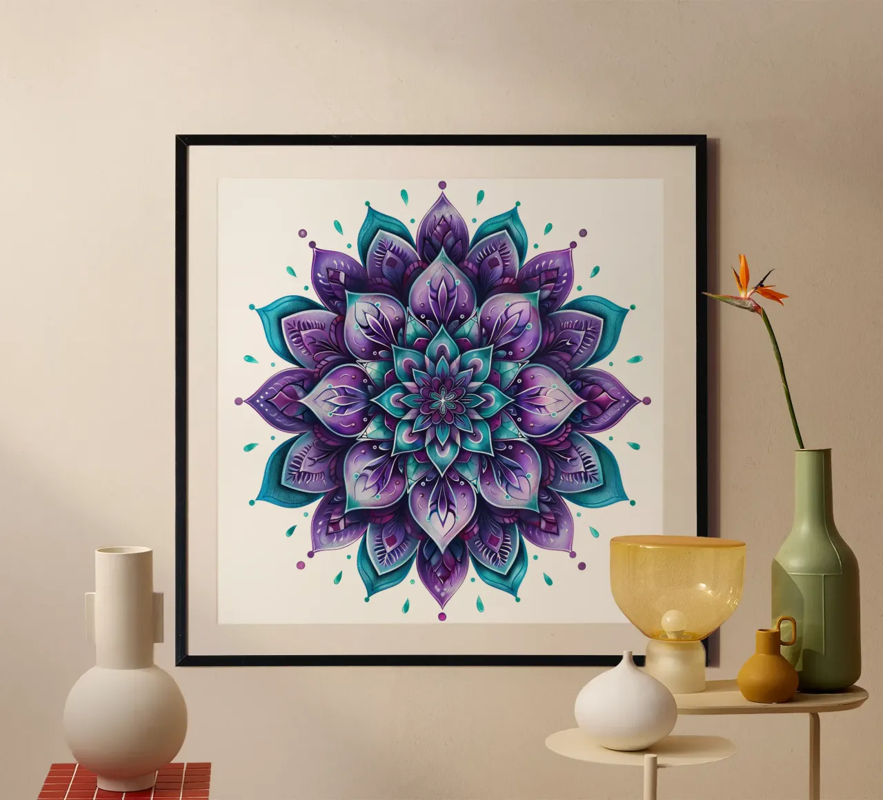 Mandala viola poster da Spiritual Touch