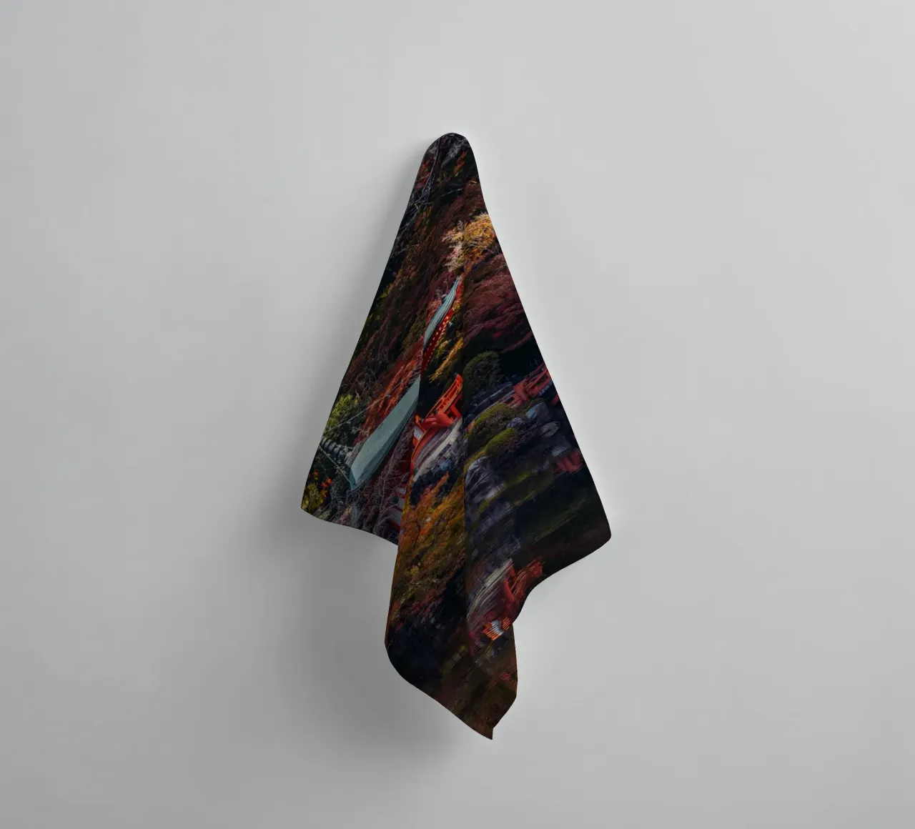 Japanese Temple Pond in Kyoto, Japan towel by Marcel Bisig
