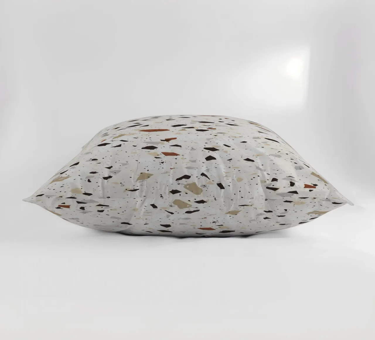 White and Beige Terrazzo decorative cushion by amini54