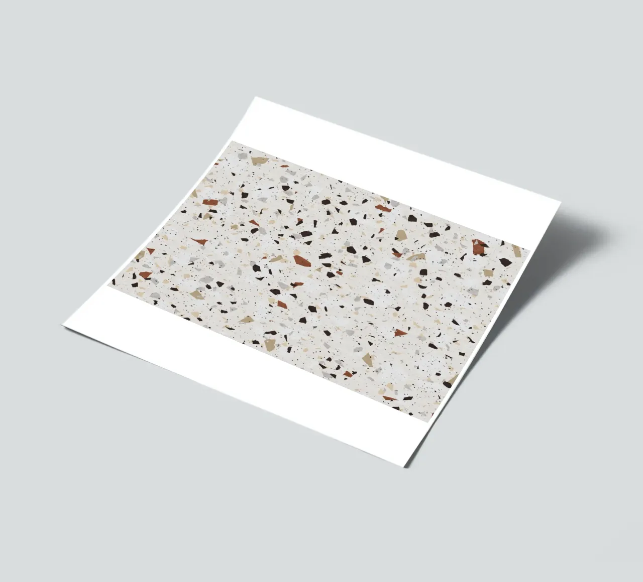 White and Beige Terrazzo sticker sheet by amini54