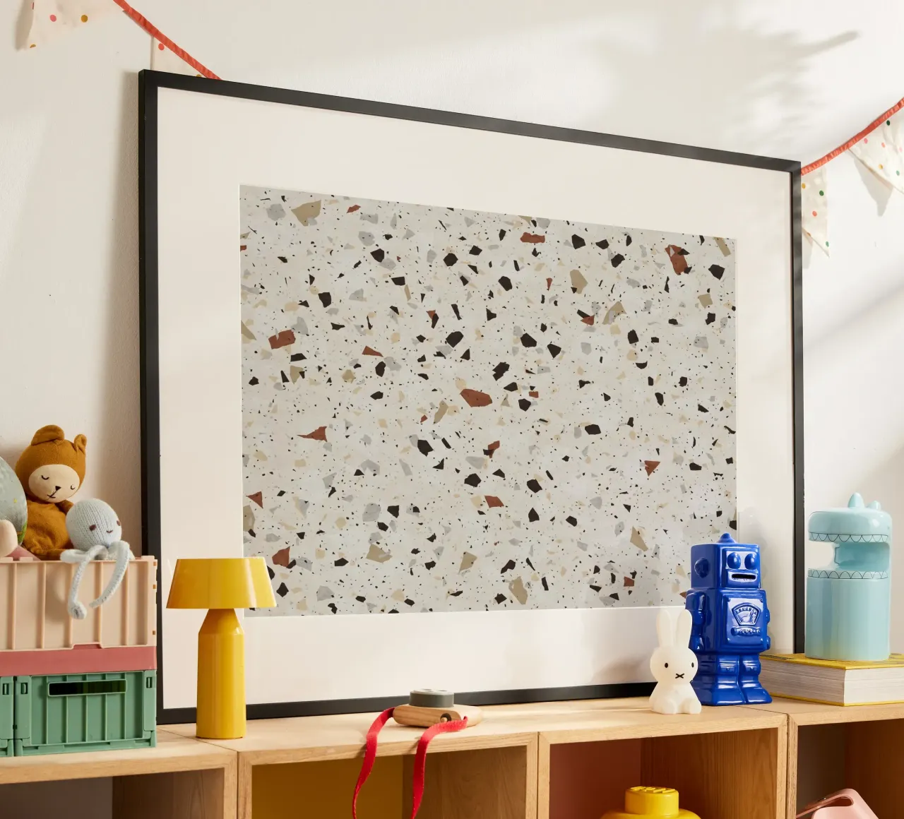 White and Beige Terrazzo hahnemühle by amini54