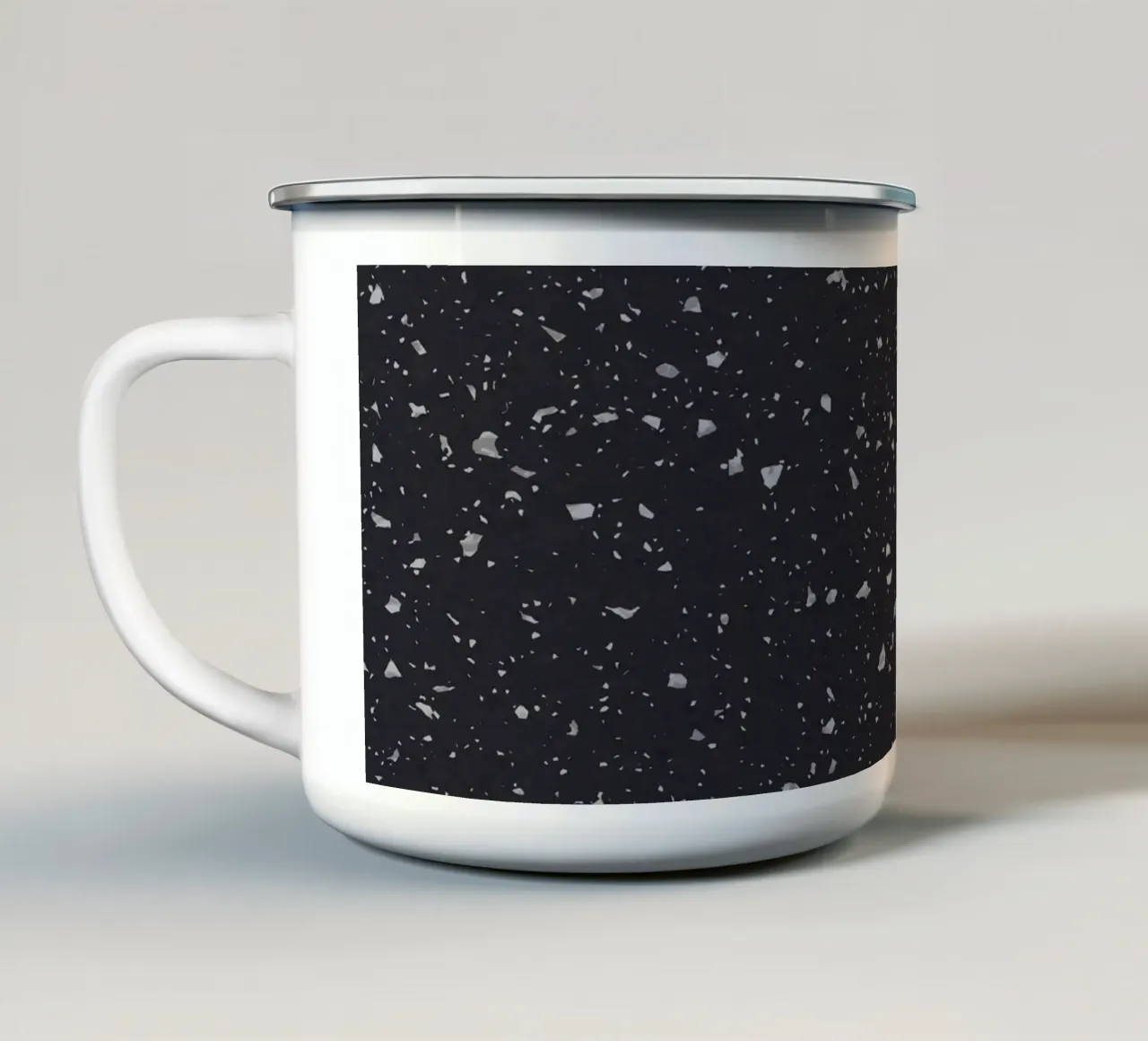 Black Terrazzo tazza in smalto da amini54