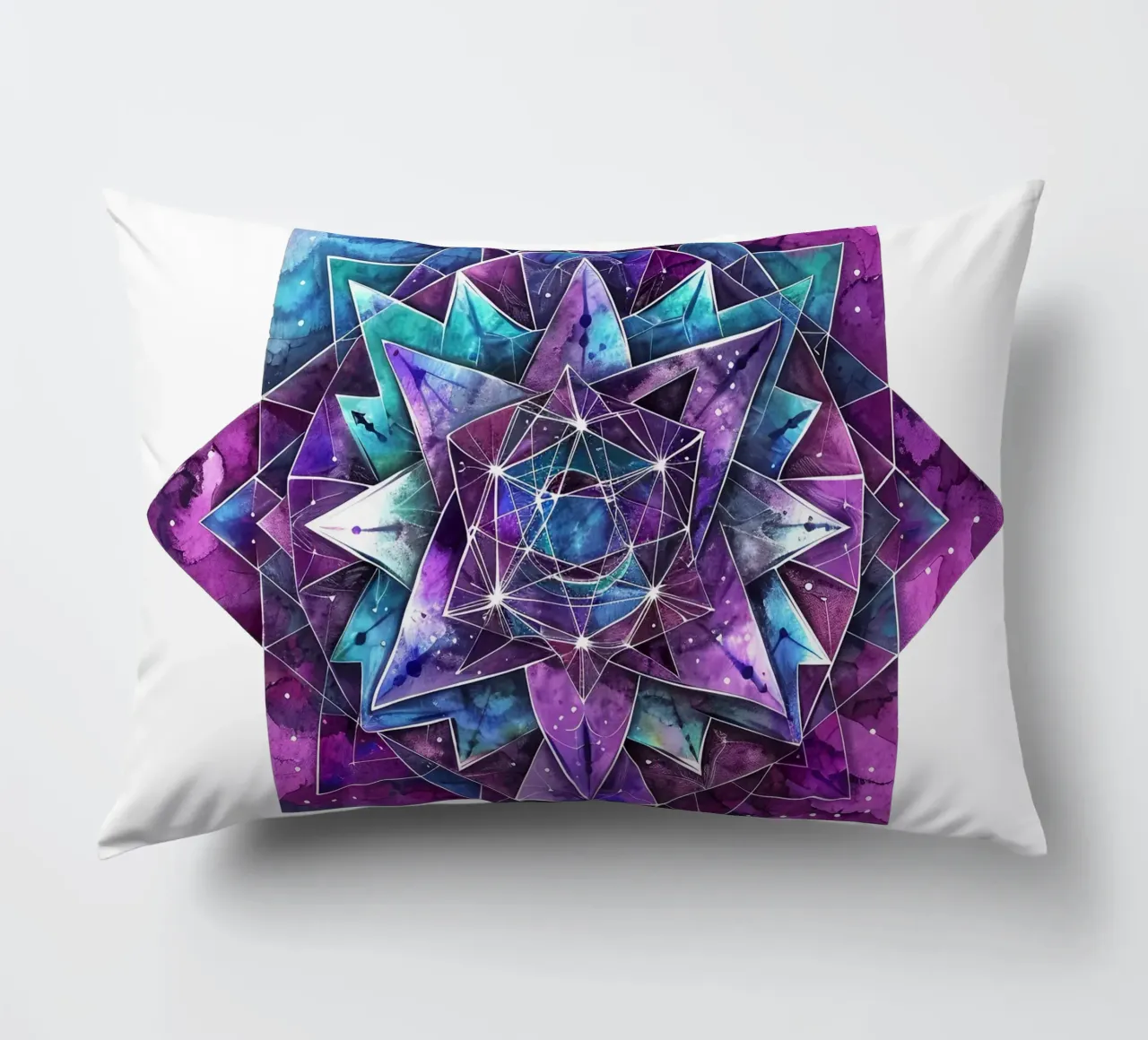 Purple Mandala decorative cushion by Spiritual Touch