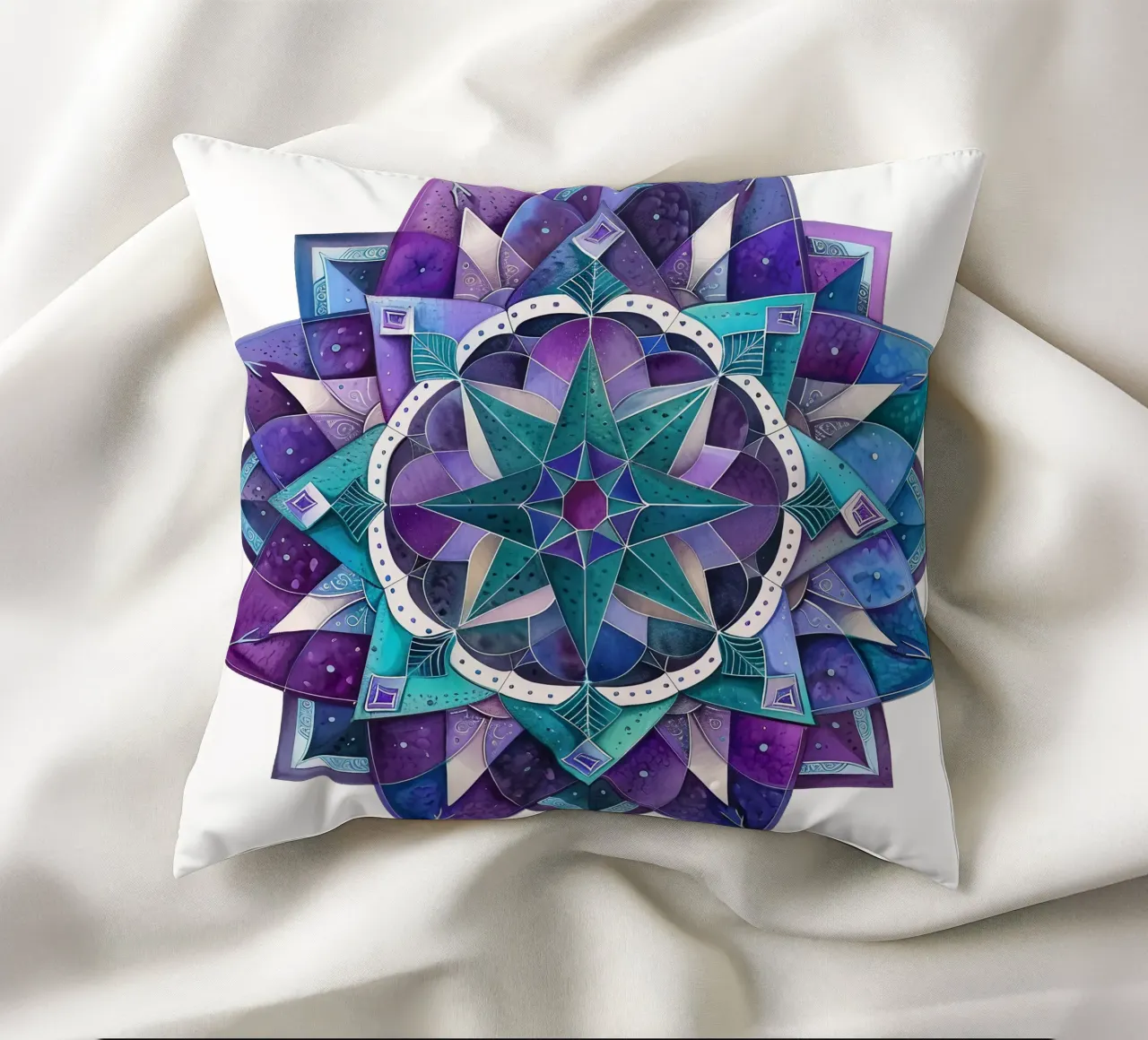 Mandala viola cuscino da Spiritual Touch
