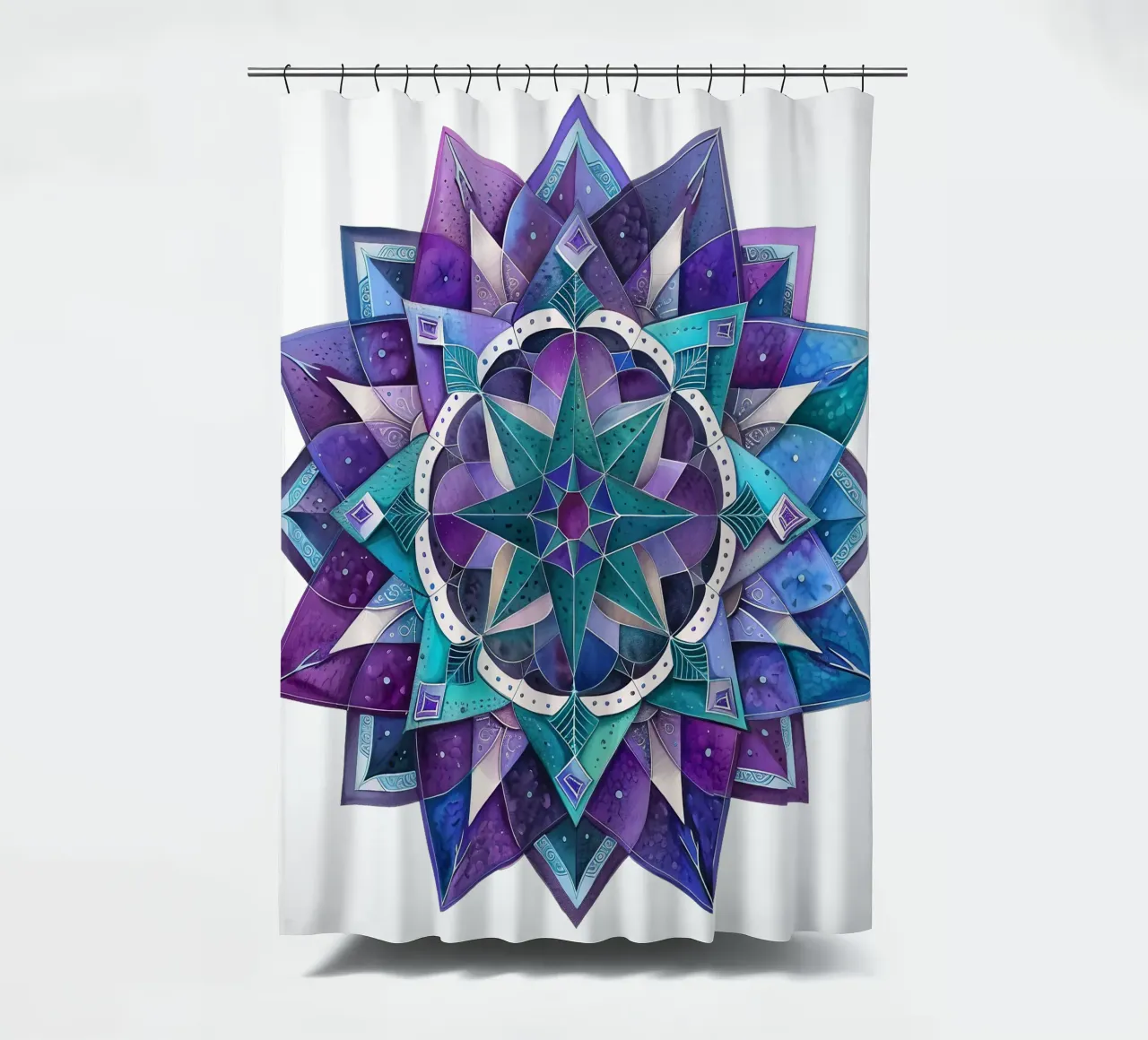 Purple Mandala shower curtain by Spiritual Touch
