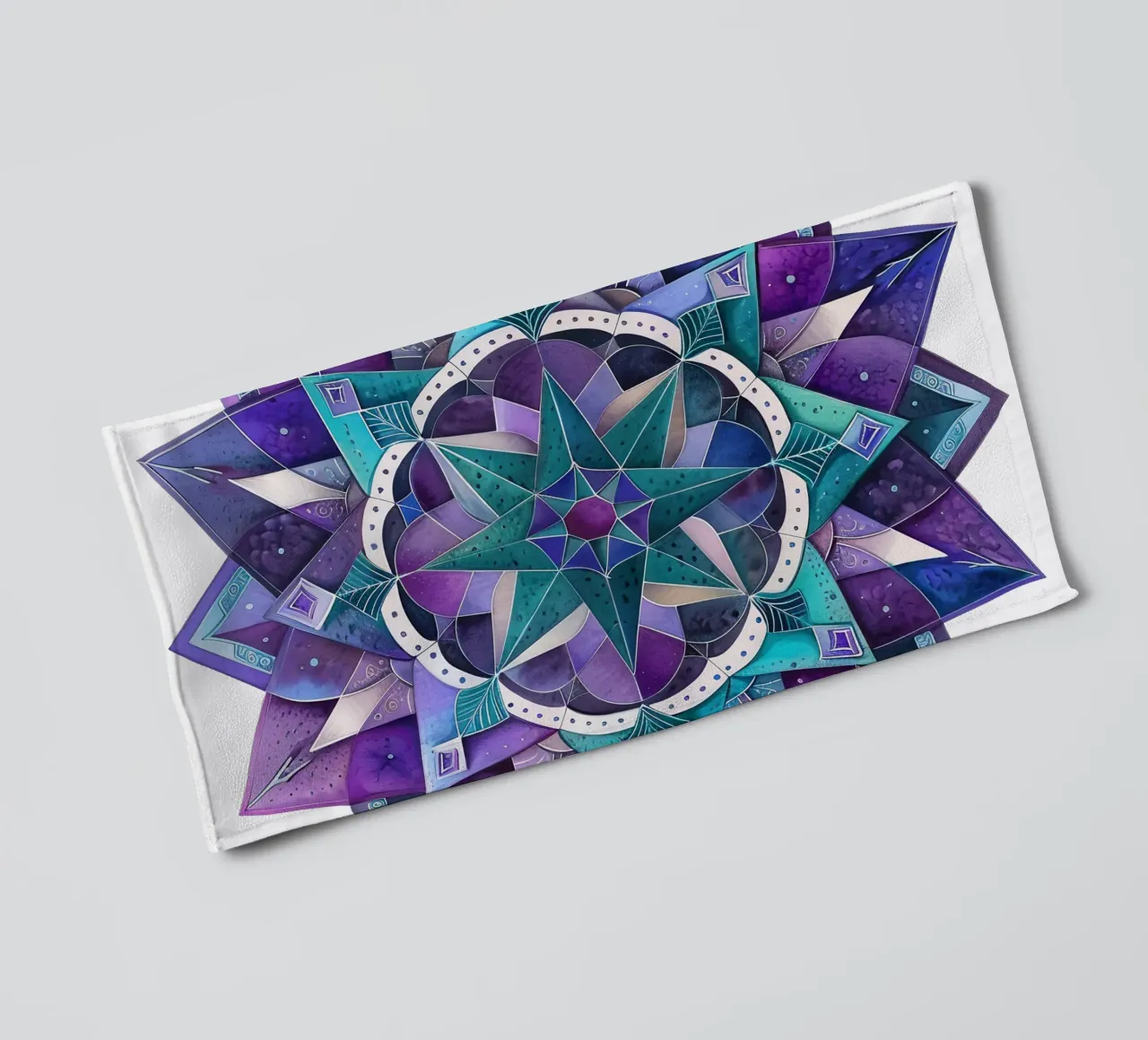 Mandala viola asciugamano da bagno da Spiritual Touch